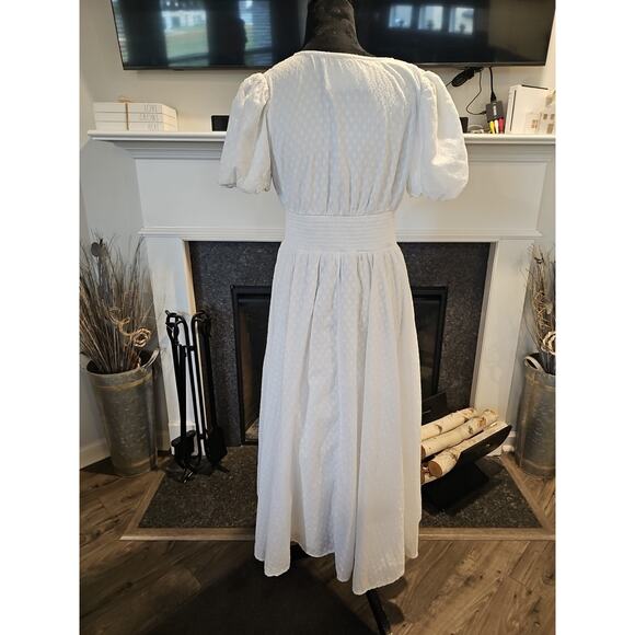 Anthropologie Dress Womens Size 8 The Katerina Button-Front White Cottagecore - Picture 2 of 10